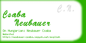 csaba neubauer business card